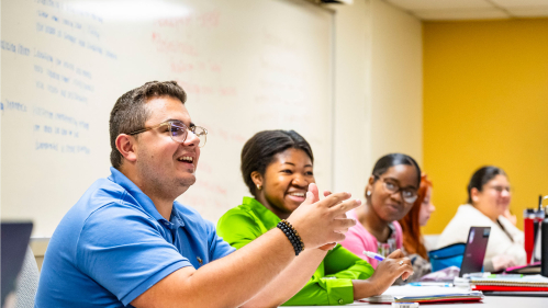 Rutgers graduate school of education classroom with students