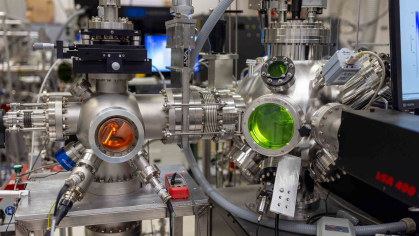 A lab setting with equipment