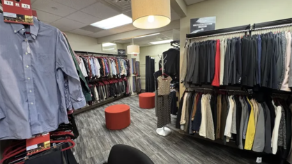 Clothes hanging in the Career closeet