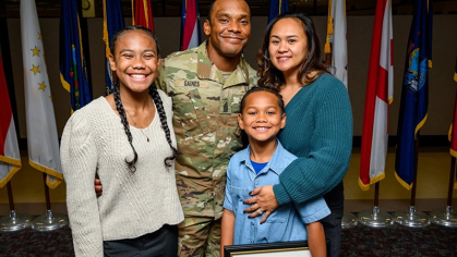 Akeel Gaines with is family 