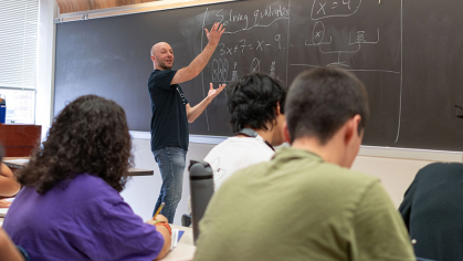 Alex Kontorovich teaching math 