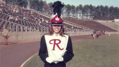 Jaki Fesq in marching band uniform 