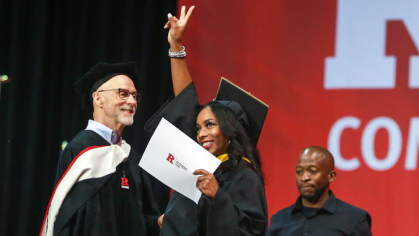 Rutgers newark student during commencement