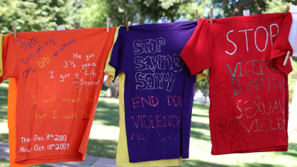 The Clothesline Project is one of the programs the Office of Violence Prevention and Victim Assistance runs in honor of Domestic Violence Awareness Month.