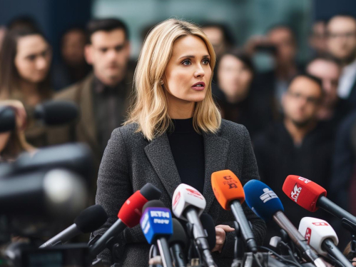 woman speaks at a conference