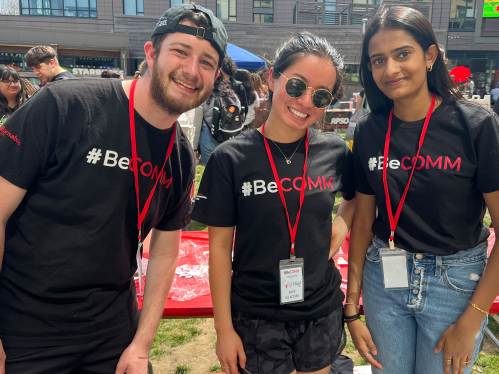 Rutgers SCI students at communications event