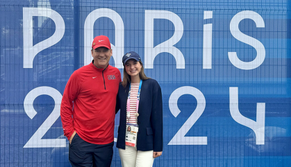 Professor Mark Beal and Lindsay Laureano