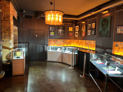 the exhibit at Eastcheap Records in London