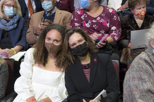 Emerson Holloway and Aisling Colon at the inauguration ceremony