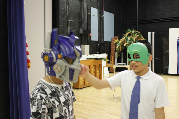 students of the AMARD&V program working on a video production project