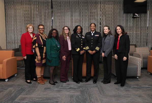 USPHS members with School of Social Work officials
