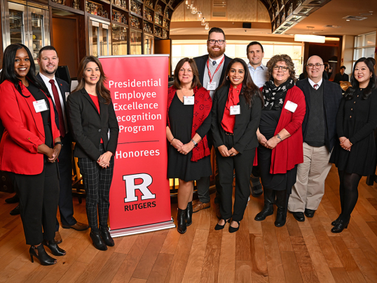 recipients of the Rutgers Gateway Award (Service to Students)-Team for their contributions at the One Stop Student Services Center