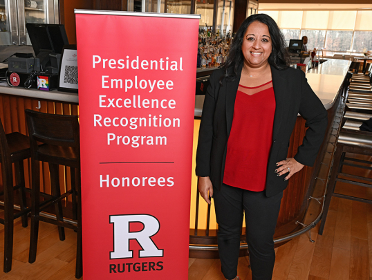  Neela Patel (CC '98), Executive Director of Student Centers and Activities, recipient of the Rutgers University Spirit Award - Individual