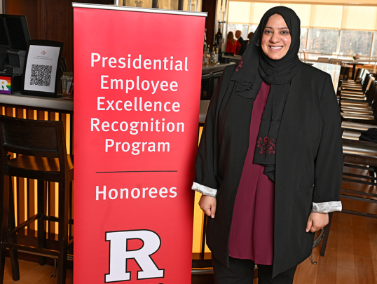 Hend Elburi, Director of Nutrition & Food Security in the Department of Student Affairs (Rutgers-Newark), recipient of the Rutgers Gateway Award (Service to Students) - Individual